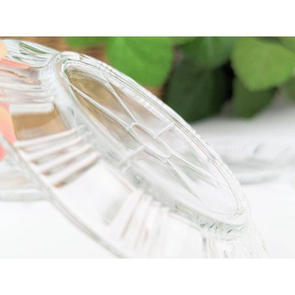 Set of 6 Vtg Glass Coasters Happy Hour Cocktail Bar 30s Fostoria Sunray Ashtray - Picture 7 of 7